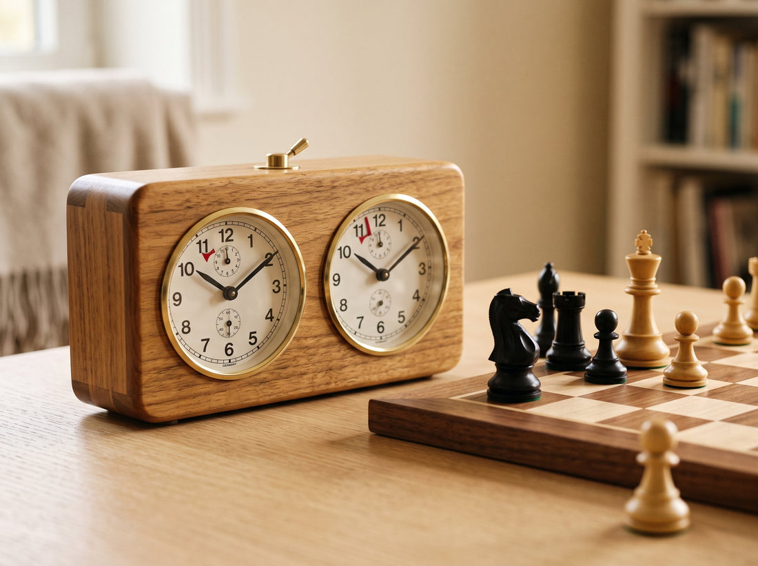 Schachuhren aus Holz: Technik im klassischen Gehäuse