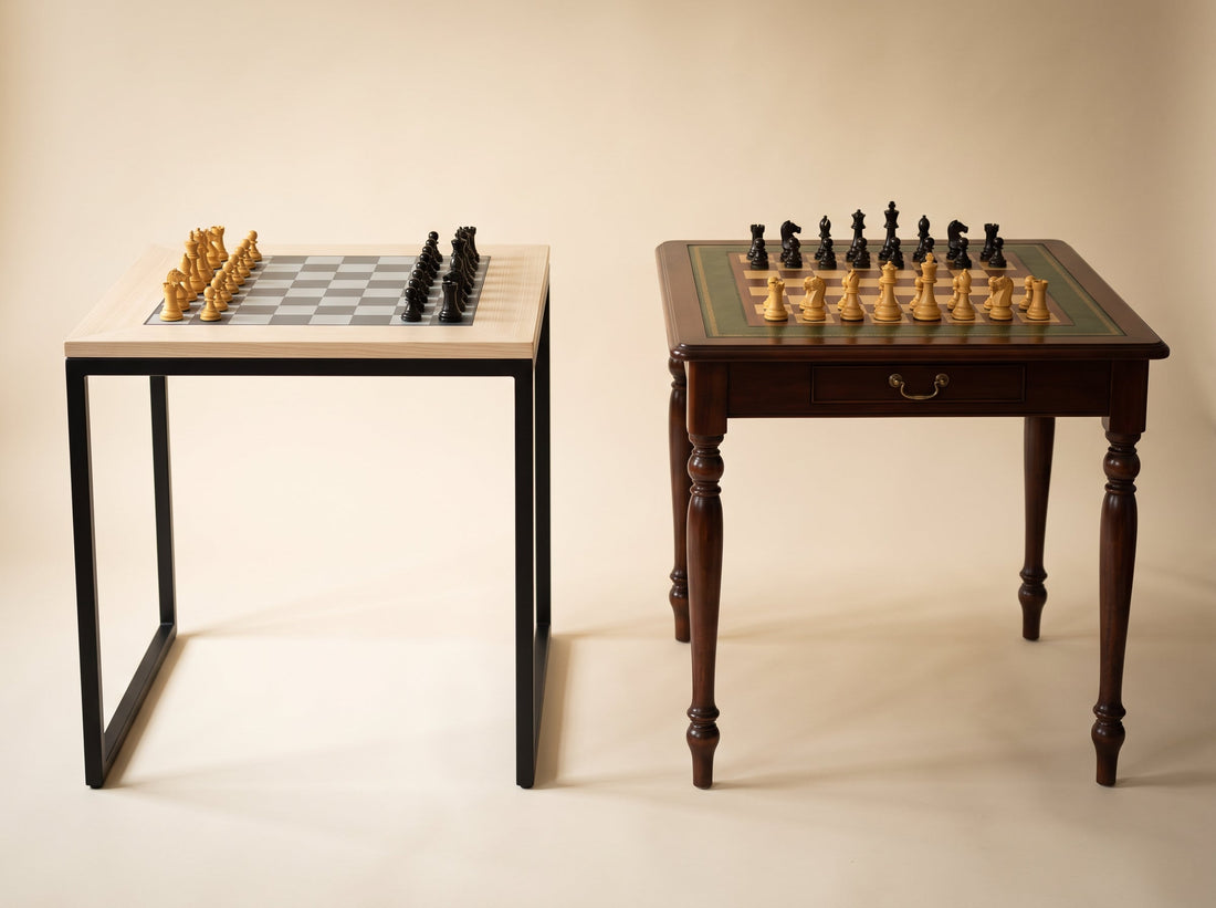 Schachtisch modern oder antik?