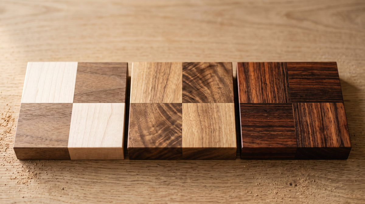 Schachspiel aus Holz: Ahorn, Nussbaum oder Palisander?