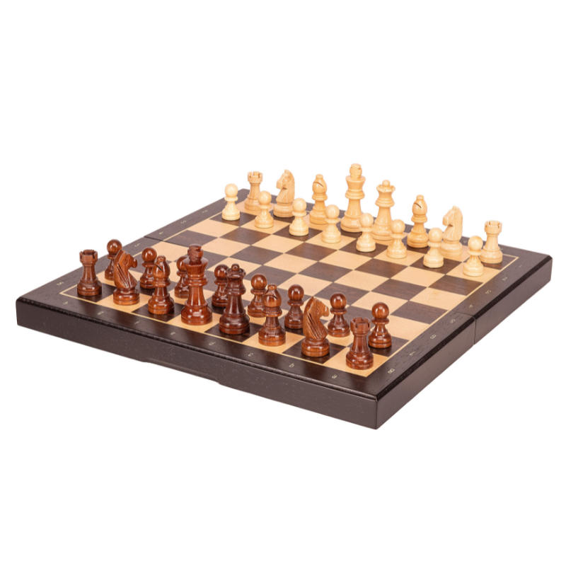 Magnetschach Ebenholz-Optik, 33 x 33 cm
