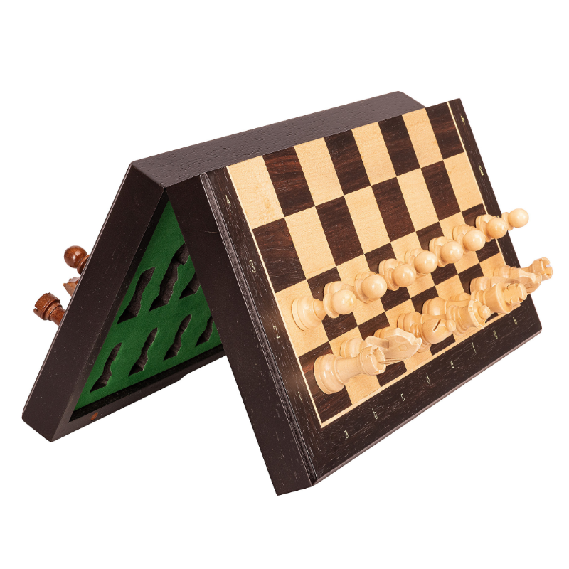 Magnetschach Ebenholz-Optik, 33 x 33 cm