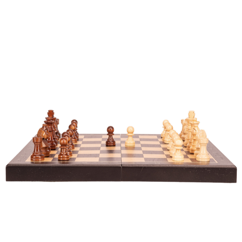 Magnetschach Ebenholz-Optik, 33 x 33 cm