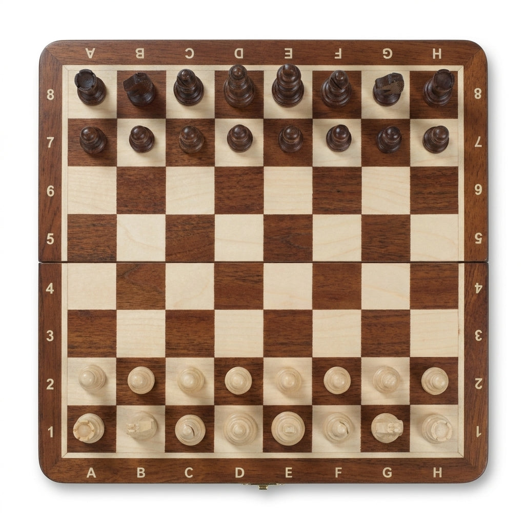 Magnetisches Holz-Schachspiel (28 x 28 cm), Einlage