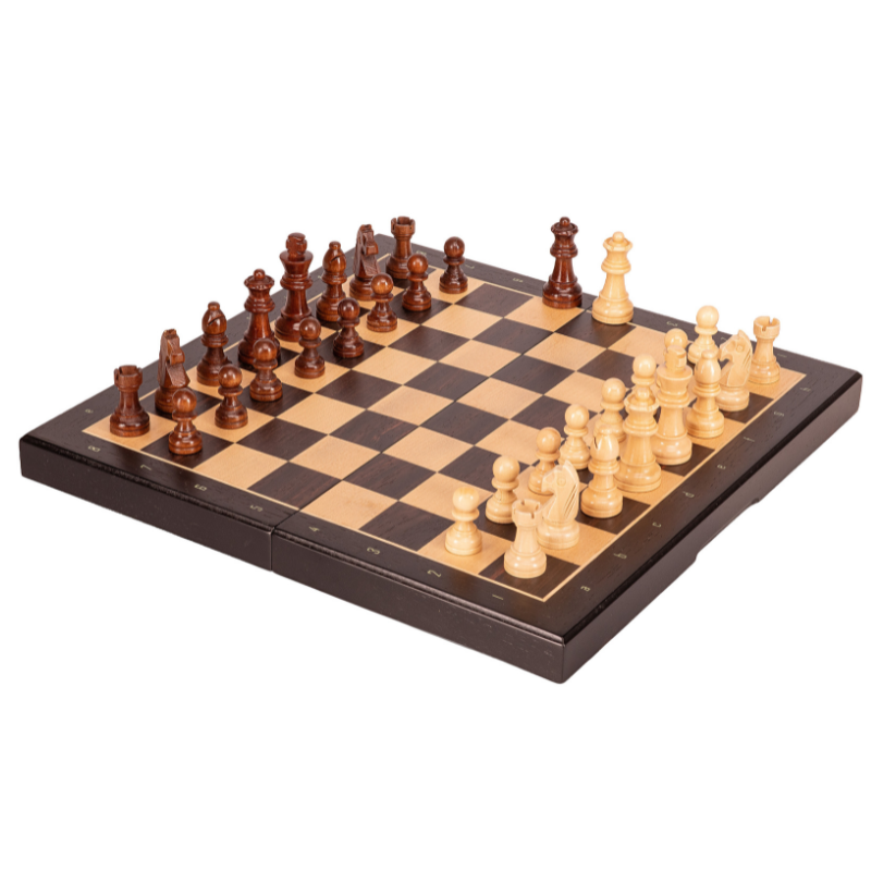 Magnetschach Ebenholz-Optik, 33 x 33 cm