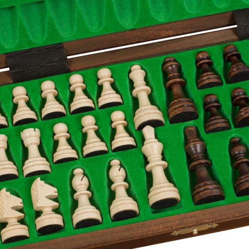 Magnetisches Holz-Schachspiel (28 x 28 cm), Einlage