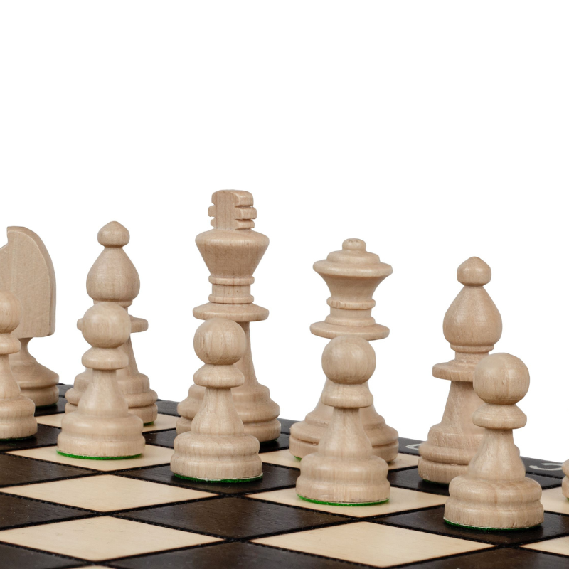 Magnetisches Holzschach Schwarz (27 cm)