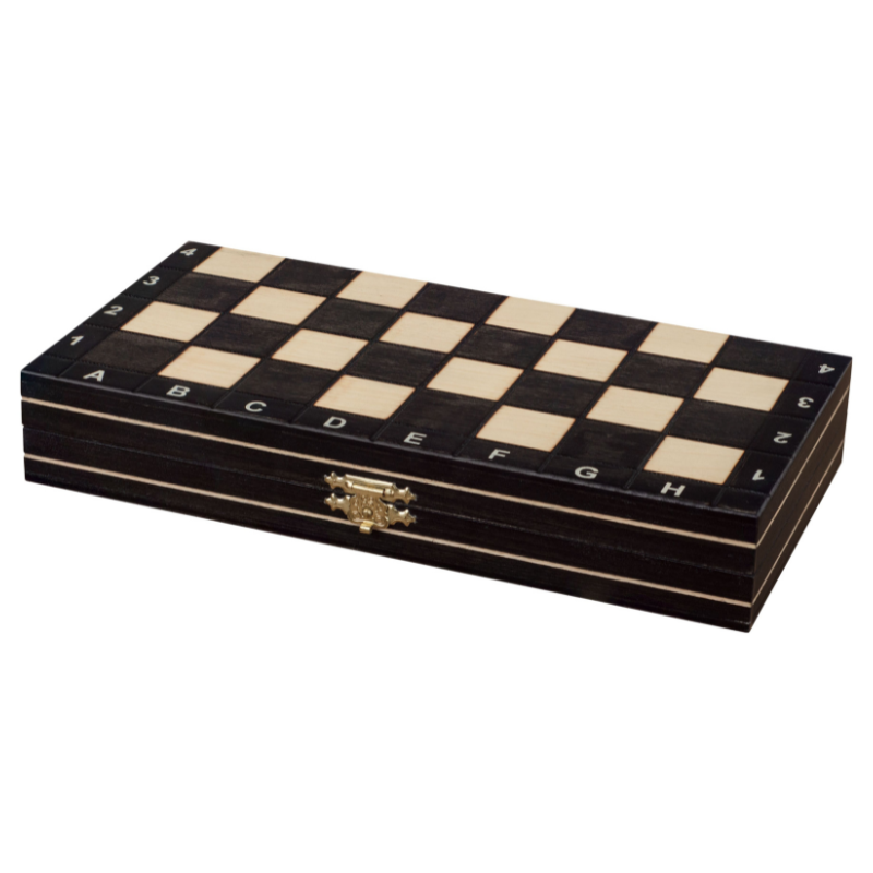 Magnetisches Holzschach Schwarz (27 cm)
